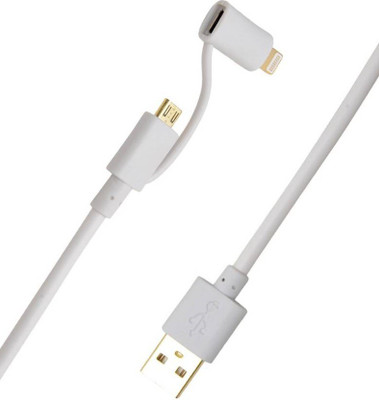 RETRACK High Speed Power Bank Charging Wire 0.3 m Micro USB Cable(Compatible with Mobile, White, One Cable)