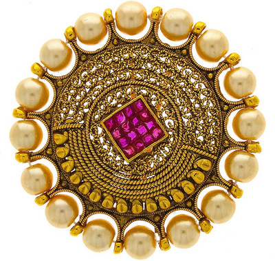 

Anuradha Art Jewellery HB-214 Hair Clip(Pink, Gold)