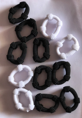 

Shop & Shoppee Best Design Soft quality Elastic Hair Rubber Band(Black, White)