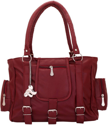 

Lady bar Shoulder Bag(Maroon)