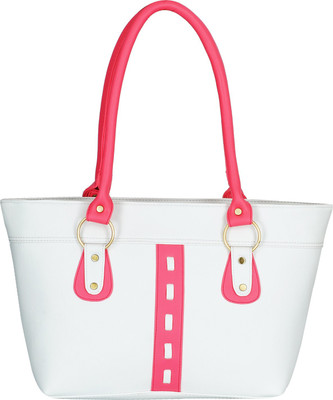 

Fristo Hand-held Bag(White, Pink), Pink;white