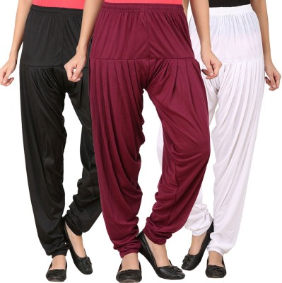 WellFitLook Solid Cotton Viscose Blend Women Harem Pants