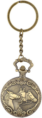 

SHUBHEKSHA Horse Embossed Clock Inside Key Chain