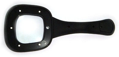 Gauba Traders 60 mm with UV light 3 x 5 LED Hand Magnifying Glass(Black)