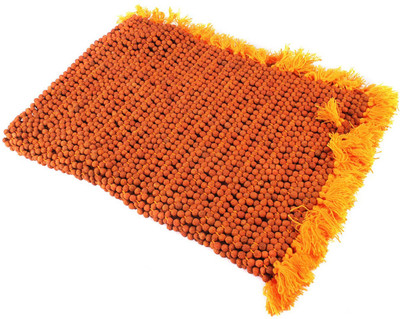 

SHIVOHAM Silk Prayer Mat 5 Mukhi Rudraksha Mat for Yoga(Brown, Large)