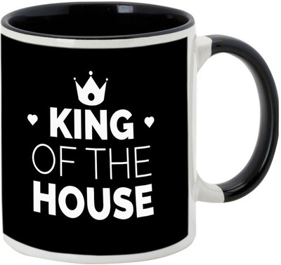 AllUPrints Father's Day Present For Dad Black Ceramic Mug(325 ml)