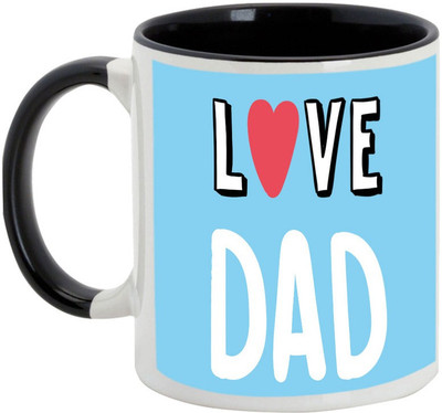 

AllUPrints Love You Dad Black Ceramic Mug(325 ml)