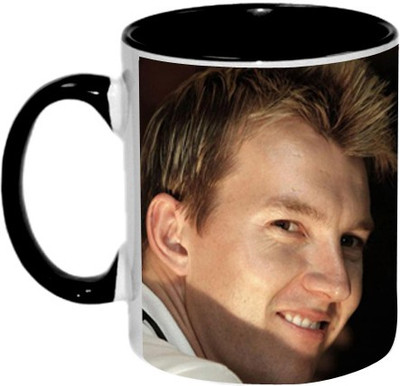 

Ashvah Brett Lee Ceramic Mug(350 ml), Black