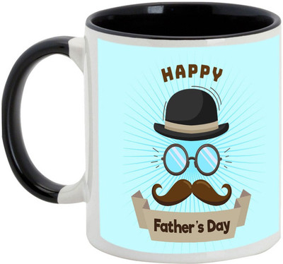 

AllUPrints Happy Father's Day Black Ceramic Mug(325 ml)
