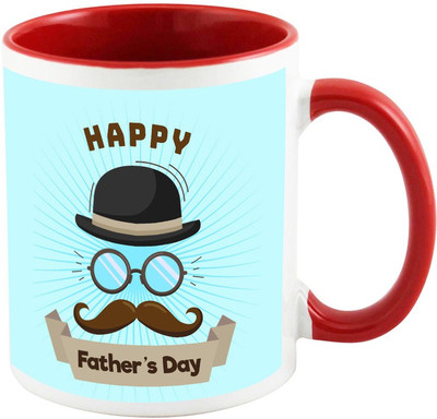 

AllUPrints Happy Father's Day Red Ceramic Mug(325 ml)