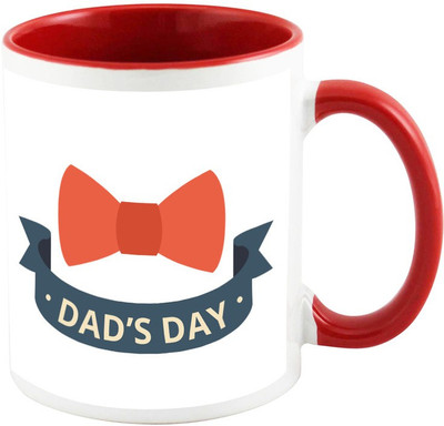 

AllUPrints Dad's Day Red Ceramic Mug(325 ml)