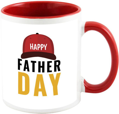 

AllUPrints Gift For Our Lovable Father Red Ceramic Mug(325 ml)