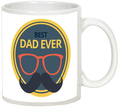 

AllUPrints Best Papa Ever White Ceramic Mug(325 ml)