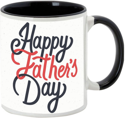 

AllUPrints Stylish Father's Day Gift Black Ceramic Mug(325 ml)