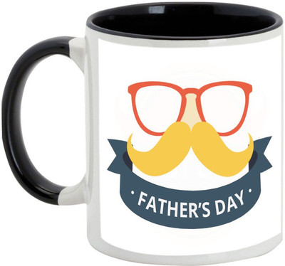 

AllUPrints Father's Day Black Ceramic Mug(325 ml)