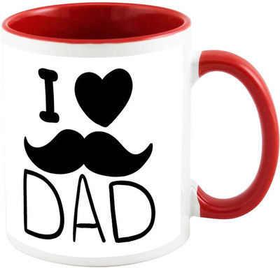 

AllUPrints I Love My Father Red Ceramic Mug(325 ml)