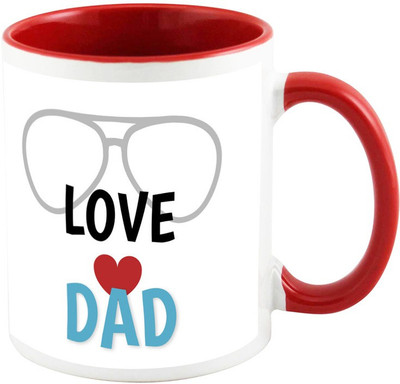 

AllUPrints The Best Father In The World Red Ceramic Mug(325 ml)