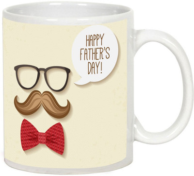 

AllUPrints Happy Super Father's Day White Ceramic Mug(325 ml)