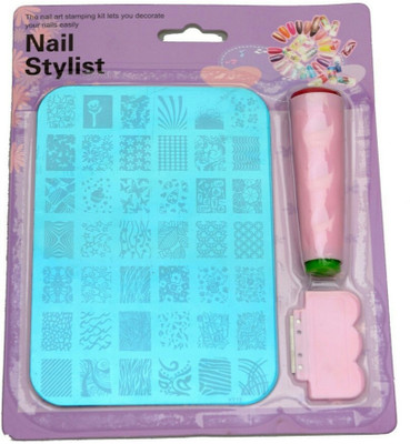 

Royalifestyle Imported Nail Art Stamping Kit(Pink)