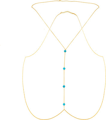 

Aaishwarya Turquoise Beaded Golden Body/ Bikini Alloy Chain