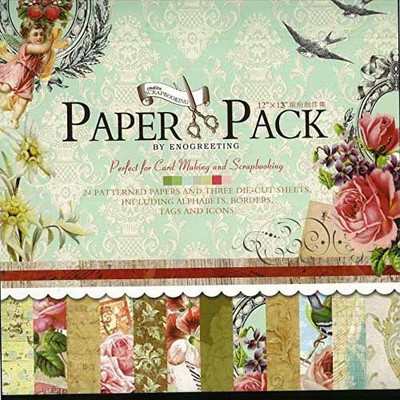 

craftsneed eno greeting designed 12x12 Multipurpose Paper(Set of 1, Multicolor)