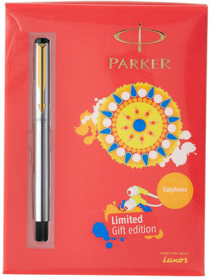 

Parker Vector Stainless Steel GT Rollerball with Ear Phone Pen Gift Set