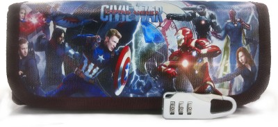 

Maurya Pustak Bhawan Civil War Captain America Pencil Pouch Brown na Art Artificial Leather Pencil Box(Set of 1, Blue)