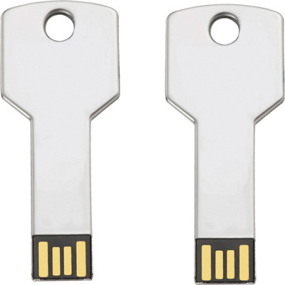 

Green Tree Fancy Silver Key Chain Type (pack Of 2) 32 GB Pen Drive(Silver)
