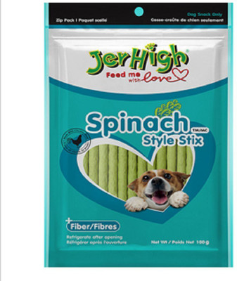 

Jer High Spinach Stix With Fiber Spinach Dog Treat(100 g, Pack of 4)
