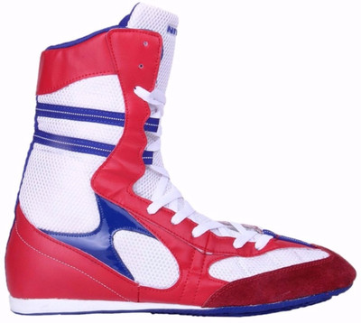 

Nivia Red White Boxing & Wrestling Boots For Men(White, White red