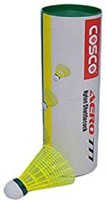

Cosco AERO 777 Nylon Shuttle - White, Yellow(Medium, 77, Pack of 1)