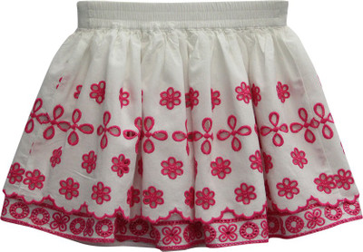 55% OFF on The Cranberry Club Self Design Girls A-line Pink Skirt