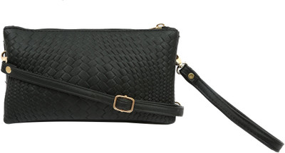 

Pepgirls Girls Casual Black Leatherette Sling Bag