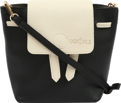 

Pepgirls Girls Casual Black Leatherette Sling Bag