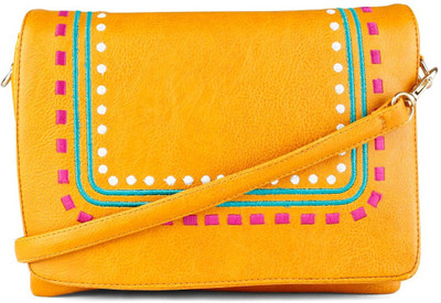 

Cappuccino Women Casual Yellow PU Sling Bag
