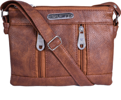 

Fristo Women Casual Brown PU Sling Bag
