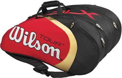 

Wilson BLX Tour Super 6 Kit Bag(Multicolor, Kit Bag, Black & red