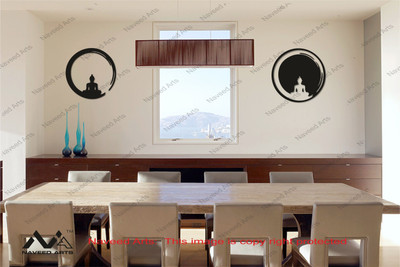 

Naveed Arts  Acrylic sticker Sticker(Pack of 2, Black