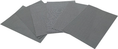 KUBER INDUSTRIES Rectangular Pack of 6 Table Placemat(Grey, Polyester)