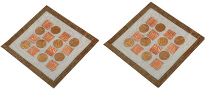 KUBER INDUSTRIES Square Pack of 2 Table Placemat(Brown, PVC (Polyvinyl Chloride))