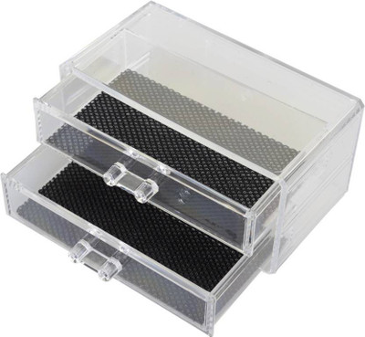 

Sukot Luxury Clear Acrylic Storage Jewelry Box Cosmetic Makeup Organizer Vanity Box(Clear)