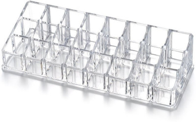 Swarish 24 Grid Squares Cosmetic Shelf Stand Lipstick Holder Vanity Box(White)