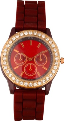 Merchanteshop Geneva Diamond Studded Silicon Watch  - For Girls   Watches  (Merchanteshop)