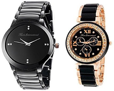 Maan International Black Dial Lover Choice Watch  - For Couple   Watches  (Maan International)