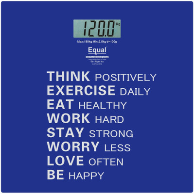 

Equal Digital trendy, capacity 180 kg Weighing Scale(Blue, White)