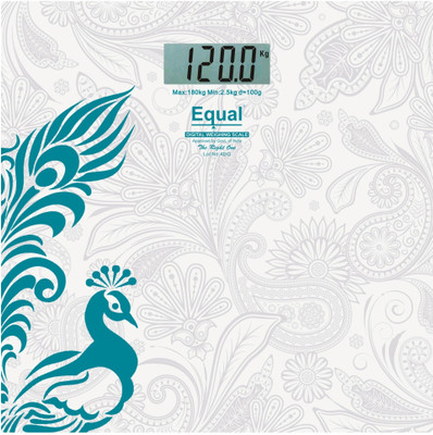 

Equal Digital Traditional Print, capacity 180 kg Weighing Scale(White, Blue), Blue;white