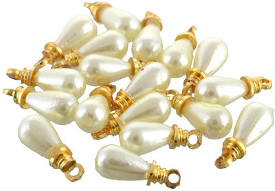 

AM Goelx Pearl white bottom drop hangings with hoop for earrings/bracelets/anklets/jewellery