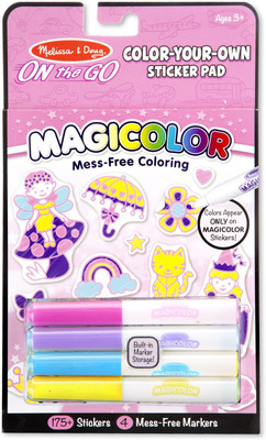 

Melissa & Doug Magicolor Color-Your-Own Sticker Book - Pink