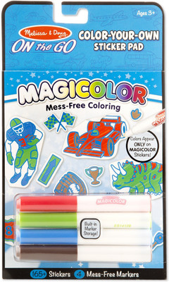 

Melissa & Doug On the Go Magicolor Color-Your-Own Sticker Pad - Blue
