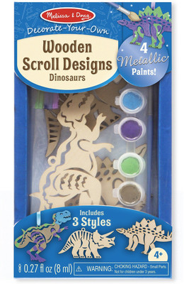 

Melissa & Doug Decorate-Your-Own Wooden Scroll Designs - Dinosaurs